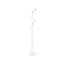 Leitmotiv Portemanteaux Et Patères Porte-manteau Design Diam. 30 X H. 188 Cm Blanc
