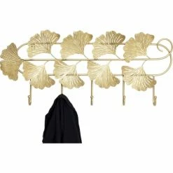 Kare Design Portemanteaux Et Patères Porte-manteau Feuilles De Ginkgo En Acier Doré L72 -Meubles d'appoint Soldes porte manteau feuilles de ginkgo en acier dore l72 2