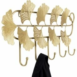 Kare Design Portemanteaux Et Patères Porte-manteau Feuilles De Ginkgo En Acier Doré L72 -Meubles d'appoint Soldes porte manteau feuilles de ginkgo en acier dore l72 3