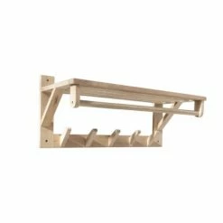 Arne Lykke Portemanteaux Et Patères Porte-manteau Mural 5 Crochets Bois Clair