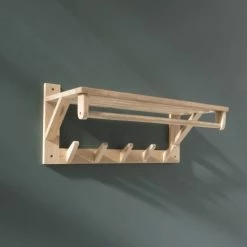 Arne Lykke Portemanteaux Et Patères Porte-manteau Mural 5 Crochets Bois Clair -Meubles d'appoint Soldes porte manteau mural 5 crochets bois clair 4