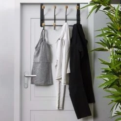 The Home Deco Factory Portemanteaux Et Patères Porte-manteaux à Suspendre Noir -Meubles d'appoint Soldes porte manteaux a suspendre noir 3