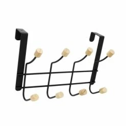 The Home Deco Factory Portemanteaux Et Patères Porte-manteaux à Suspendre Noir -Meubles d'appoint Soldes porte manteaux a suspendre noir 4