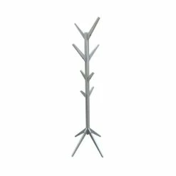 The Home Deco Factory Meubles D'appoint Porte-manteaux Arbre En Bois 8 Tiges Gris