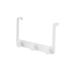 Wadiga Portemanteaux Et Patères Portemanteau De Porte 3 Crochets En Métal Et ABS Noir 30x8,5x20cm -Meubles d'appoint Soldes portemanteau de porte 3 crochets en metal et abs blanc 30x8 5x20cm 2