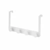 Wadiga Portemanteaux Et Patères Portemanteau De Porte 4 Crochets En Métal Et ABS Blanc 35x8,5x20cm -Meubles d'appoint Soldes portemanteau de porte 4 crochets en metal et abs blanc 35x8 5x20cm