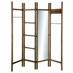 Nouveaux produits 23 MACABANE Portemanteaux Et Patères Portemanteau Pliable 4 Ventaux En Teck Recyclé