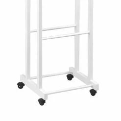 Altobuy Valets De Nuits Et Portants Valet De Nuit Blanc Sur Roulettes -Meubles d'appoint Soldes valet de nuit blanc sur roulettes 2