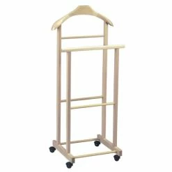 Altobuy Valets De Nuits Et Portants Valet De Nuit Naturel Sur Roulettes