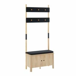 Baita Meubles D'entrée Et à Chaussures Vestiaire D'entrée Effet Chêne Et Gris H185cm Bois Et Gris 10 Baita Meubles D'entrée Et à Chaussures Vestiaire D'entrée Effet Chêne Et Gris H185cm Bois Et Gris -Meubles d'appoint Soldes vestiaire d entree effet chene et gris h185cm bois et gris 2