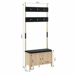 Baita Meubles D'entrée Et à Chaussures Vestiaire D'entrée Effet Chêne Et Gris H185cm Bois Et Gris 12 Baita Meubles D'entrée Et à Chaussures Vestiaire D'entrée Effet Chêne Et Gris H185cm Bois Et Gris -Meubles d'appoint Soldes vestiaire d entree effet chene et gris h185cm bois et gris 4