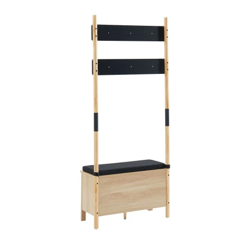 Baita Meubles D'entrée Et à Chaussures Vestiaire D'entrée Effet Chêne Et Gris H185cm Bois Et Gris 8 Baita Meubles D'entrée Et à Chaussures Vestiaire D'entrée Effet Chêne Et Gris H185cm Bois Et Gris – Image 6