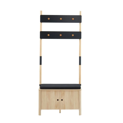 Baita Meubles D'entrée Et à Chaussures Vestiaire D'entrée Effet Chêne Et Gris H185cm Bois Et Gris 3 Baita Meubles D'entrée Et à Chaussures Vestiaire D'entrée Effet Chêne Et Gris H185cm Bois Et Gris