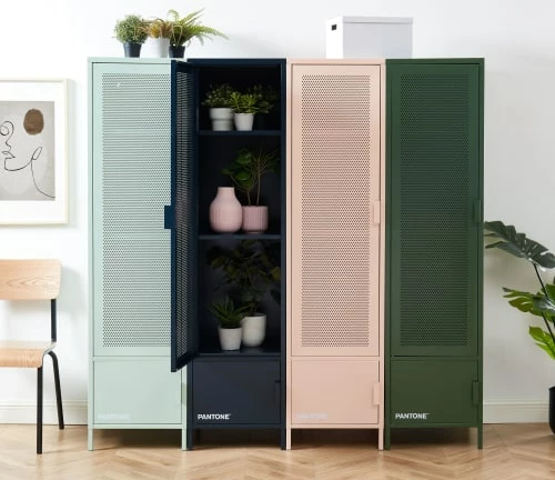 Pantone Portemanteaux Et Patères Vestiaire Métal Vert Olive H180cm 4 Pantone Portemanteaux Et Patères Vestiaire Métal Vert Olive H180cm – Image 2